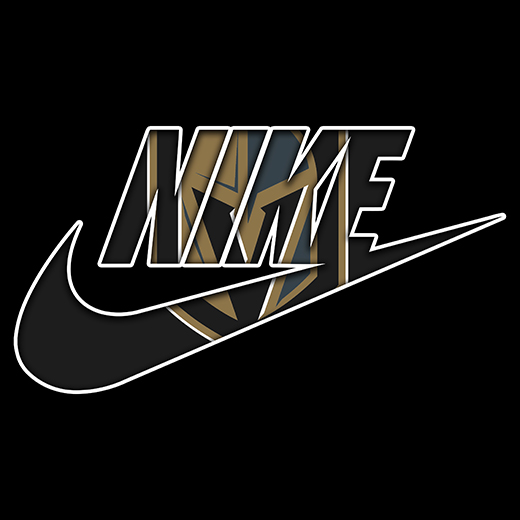 Vegas Golden KnigSTK Nike logo vinyl decal